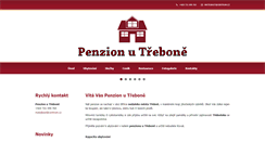 Desktop Screenshot of penzionutrebone.cz